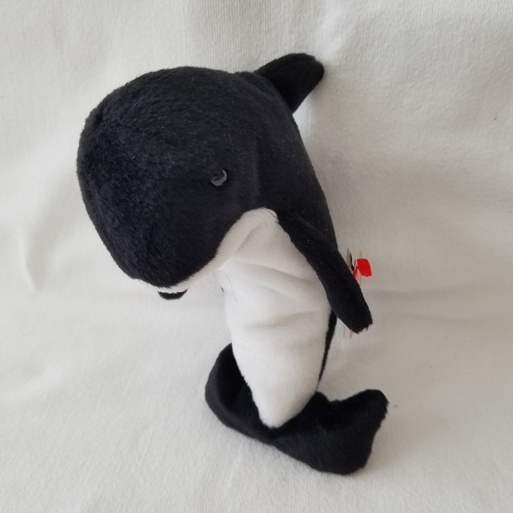 TY Beanie Babies Waves The Orca Whale #4084 1996, Vintage, Collectible